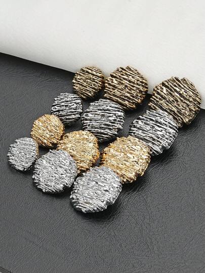 12颗复古风格圆形金属纽扣，带不对称条纹，适用于毛衣、外套、夹克、休闲外套、鞋子、帽子、礼品盒和其他DIY项目