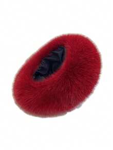 1pc Autumn And Winter Furry No Hollow Top Hat Hair Accessories Loop Fur Thickened Imitation Fox Fur Hat Loop Warm Fake Hair With Hat For Women, Plush Headband, Hollow Top Hat, Warm Fall Hair Band For Vacation Outfits Woman Women Bandanas Winter Plush Head Scarf - Multicolor - View 5