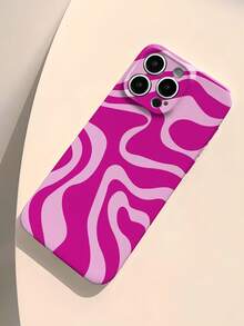 1 chiếc ốp lưng điện thoại cứng cáp, tối giản, họa tiết khối màu bất đối xứng, đục lỗ, chất liệu giả da bóng, bao phủ toàn bộ bề mặt, tương thích với iPhone 11/12/13/14/15/16 Pro Max - Nhiều màu - Xem 4