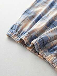 QIANNIANMA Herren Rundhals Langarm & Hose Pyjama Set, bequemer & hautfreundlicher Stil Pyjamas für gemütliche Freizeitkleidung für Herren