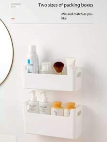 1/2 Paquetes Caja de almacenamiento para colgar en la pared de la cocina, Caja de almacenamiento para el interior del gabinete, sin perforación en la puerta del gabinete, bolsa de conservación, suministros de limpieza, película de conservación, bolsa de conservación, estante de almacenamiento, cesta colgante de la puerta, caja de almacenamiento para colgar en la pared con diseño de árbol de Navidad, alce, copo de nieve, para el interior del gabinete, la puerta del refrigerador, el baño, sin perforación en la puerta del gabinete, estante de almacenamiento para bolsas de plástico frescas