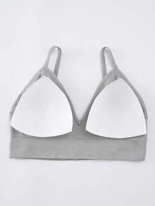 4pcs/Set Teen GirlMinimalist Casual Comfortable Wireless Bras, Seamless Soft Basic Style, Removable Pads, Suitable For Daily Wear Sports Bras - Multicolor - View 6