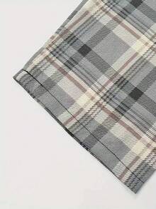 Nowe męskie spodnie w kratę z elastyczną talią i luźnymi spodniami do chodzenia