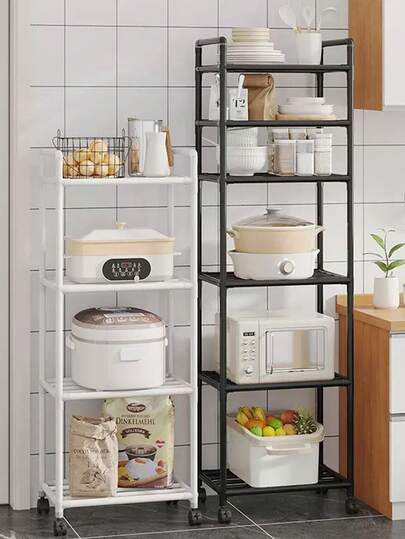 Estante de hierro de 6 niveles, estantes de cocina, estanterías y estantes de almacenamiento, estantes de garaje, ideal para despensa y organizador perfecto para soluciones de almacenamiento y estanterías de garaje, color oscuro