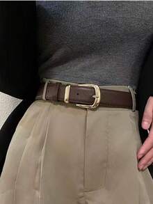 Ein einfarbiger, lässiger, retroaktiver und eleganter PU (Polyurethan) vielseitiger Alltagsoutfit für Pullover, Jeans und Mäntel, geeignet für alle vier Jahreszeiten