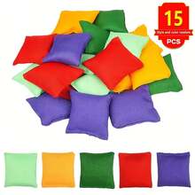 软沙袋投掷游戏套装 - 彩色布质沙袋，适合室内/室外娱乐，便携易用，非常适合海滩、公园和庭院娱乐，室内外游戏，彩色沙袋，沙袋，沙袋投掷