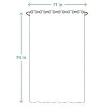 Local Warehouse Arrive In Three Easy Hang Waffle Stripe Premium Fabric Shower Curtain, Grey