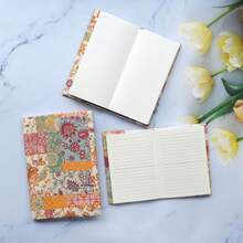 1个A5/A6拼接花卉系列笔记本封面，计划本保护套，日记本保护套，办公文具用品 - 單件 - 查看 4