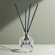 1 Bottle 80ml Amber Sandalwood/After The Rain Scented Oil Diffuser Set With 4 Rattan Reed Sticks, Long Lasting Fragrance, Suitable For Home, Living Room, Bedroom, Bathroom, Holiday Gift, Halloween, Christmas - Amber Sandalwood - View 3