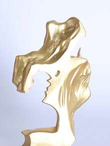 1pc Couple Kissing Figurine, Resin Crafted Personalized Ornament For Home, Living Room, Bookshelf, Office Decor, Great Christmas Gift (Random Tie Dye Placement)