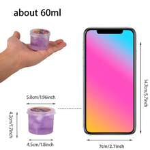 60ml Crystal Mud Slime With Cute Accessories And Soft Clay, Transparent Sticky Liquid, Slime Party Sensory Stress Relief Toy, Great Christmas Slime Activater, Slime>Mini, Slime Jelly