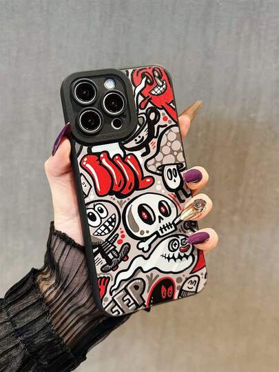 Graffiti Monster Muster Flüssigsilikon Handyhülle mit Rundumschutz, stoßfest und sturzsicher, TPU Soft Cover kompatibel mit iPhone 11/12/13/14/15/15Pro/15Plus/16ProMax/7Plus/8Plus/X/XS Max/XR/11Pro/12Pro/13Pro/14Pro/12Mini/13Mini/11ProMax/12ProMax/13ProMax/14Pro Max/14Plus/6/6S/6Plus/7/8/SE & Galaxy A54/A14/A12/A13/A15/A32/A33/A24/A52S/S20/S21/S22/S23/S24/S23Plus/S24Ultra