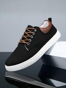 Men's Lace-Up Skateboarding Shoes With Good Traction, Outdoor Sports Sneakers, Non-Slip , Versatile Athletic Shoes For Men Valentine's Day Ideas