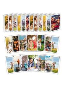 1/6 pièces/set Cadres photo acryliques pour réfrigérateur, cadres photo transparents pour mini photos instantanées de taille portefeuille pour réfrigérateur