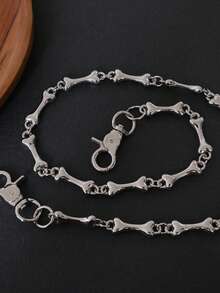 朋克荆棘丝网烧烤裤长腰链嘻哈摇滚哥特女式男式裤子牛仔裤配饰，欧美饰品，派对配饰，派对珠宝，男友礼物，情人节礼物，父亲节礼物 - 彩色 - 查看 5