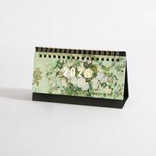 2026 Vintage Desktop Calendar Daily Monthly Portable Schedule Table Planner Date Organizer Desk Weekly Calendars Oil Painting For Home Office Supplies New Year And Presents Birthday Room Decoration