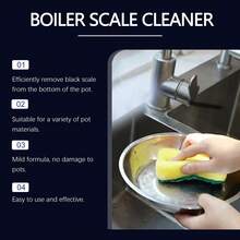 jakehoe Burnt Residue Remover Spray Pots Pans Stove Grill Oven Heavy Duty Black Stain Grease Cleaner Kitchen Degreaser 100ml - Màu vàng - Xem 7