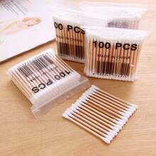 200pcs 400pcbamboo Swab, And Natural Swab, Suitable For Ears, Hygiene, Beauty - Round Head, Thick And Sturdy Bamboo Stick - Multicolor - View 11