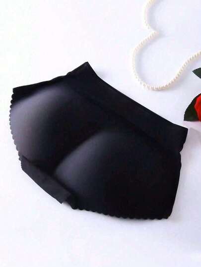 1 Pair/2 Pairs Women's Mid - Rise Butt - Lifting Panties Features A Breathable And Low - Rise Design, With Tummy - Control Function And A Fake - Buttocks Design To Enhance The Buttock Lines. It Is A Padded Buttock - Lifter For Body - Shaping, Creating A Peach - Shaped Buttocks Look. There Is No Filling Inside, And It Is Comfortable And Well - Fitting As Underwear.