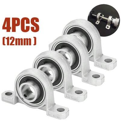 4x BLOC DE PLOMBIER BLOC DE ROULEMENT BLOC DE PLOMBIER ROULEMENT DE PLOMBIER 12MM MONTÉ SUR ARBRE FILETAGE TRAPÉZOÏDAL