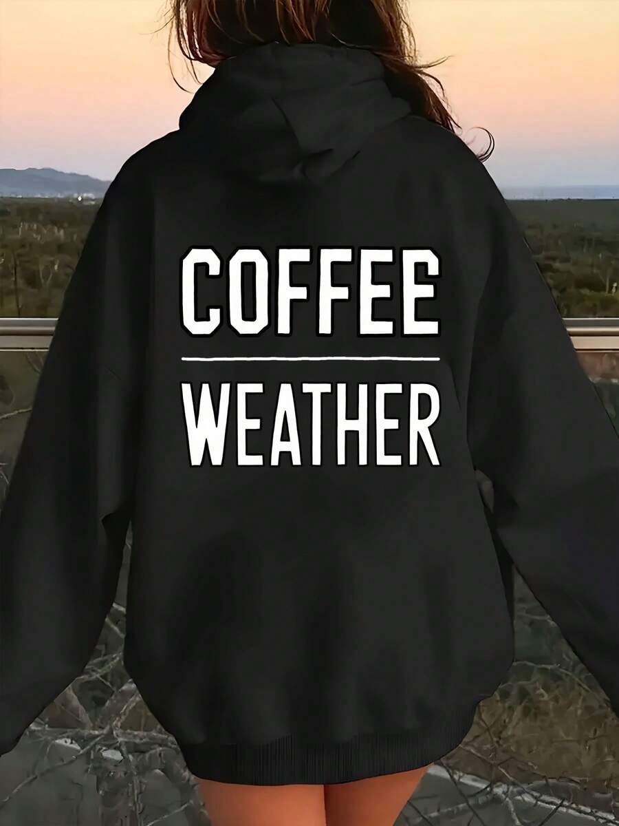 Teediy COFFEE WEATHER Women'S Casual Hoodies - Black 15 - View 1