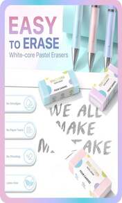 Four Candies Pastel Mechanical Pencil Set - 6PCS 05 Mm &Amp; 07mm Pencils With 360PCS HB #2 Lead Refills, 3PCS Erasers And 9PCS Eraser Refills, Cute School Supplies Stuff For Student Writing Drawing