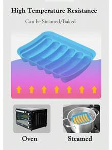 Silicone Sausage Mold - DIY Children's Hot Dogs Baking Mold For Egg And Baby's Supplementary Food, Ice Candy Jelly Chocolate Mould - Blue - View 7