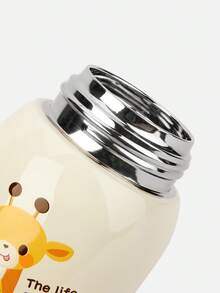 Balabala 316 rostfritt stål djuröron tumbler med sugrör för barn - gul ton - Visa 5