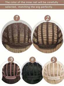 FantaLook 卷曲橙红色角色扮演假发，带项链、耳环和太阳镜，适合女士万圣节服装 - 橘色 - 查看 8