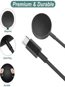 Watch 5 无线磁力充电器，适用于 Galaxy Watch 6/5/5 Pro/4/3/Active 1/2，便携式 USB C 型线缆基座