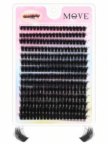560PCS 60D/80D Curl Natural Lash Clusters – Wispy Individual Cluster Eyelash Extensions, 0.31inch-0.63inch Mixed Length Faux Mink False Lashes, Fluffy & Lightweight DIY Eyelashes, Perfect For Daily Wear, Party, Wedding, Christmas, Valentine's, Halloween, Thanksgiving & Birthday Gifts, Beginner-Friendly & Quick 3s Application - Hồng - Xem 4