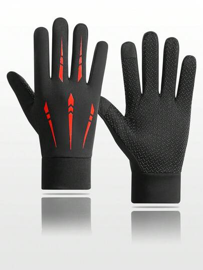 1 Pair Spring/Autumn Touchscreen Fishing Gloves, Anti-Slip Cycling Outdoor Gloves For Men & Women