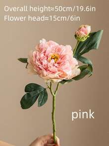 1 pieza, Flor de Rosa Artificial, Flor Simulada de Peonia Francesa, Ornamento de Flor Falsa para Sala de Estar del Hogar, Decoración de Centro de Mesa Comedor con Ramo de Flores Secas, Decoración Floral Chopin