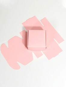 50个粉色牛皮纸盒，迷你牛皮纸礼品盒，小纸盒，飞机造型粉色迷你包装盒，多用途珠宝包装盒，适用于戒指、耳环、婚礼、生日、节日、圣诞节、珠宝制作展示、包装用品、派对礼品DIY礼盒