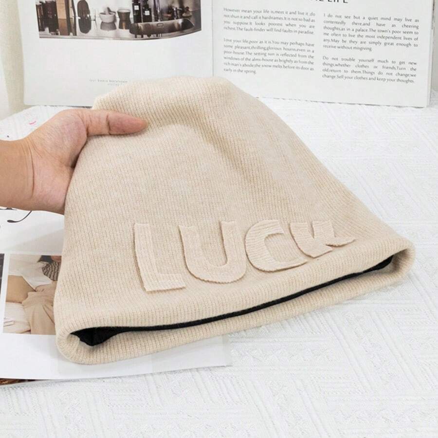 1pc Knitted Hat, Warm Winter Hat For Women, Autumn/Winter Knitted Beanie Cap