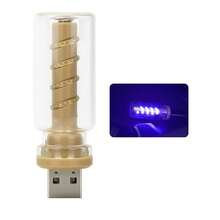 1pc Car USB Glass Decorative Ambient Light LED Spiral Atmosphere Light High-Brightness Lighting Neon Light For Car Home Decoration Light