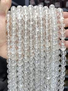 1 件 15 英寸 4/6/8/10/12 毫米天然石圆珠，青金石/玛瑙/绿松石等。天然能量疗愈石，用于脉轮疗愈、DIY 珠宝制作、手链、项链和工艺品