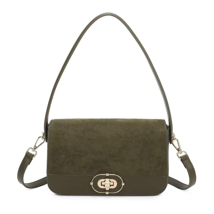 2025 Toamna și iarna Nou stil de lux la modă, cumpărături la modă, piele întoarsă cu geantă PU, potrivită pentru cadouri de Crăciun