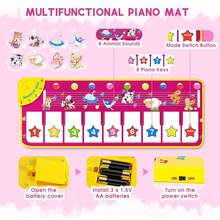 SANMERSEN - Tapete para Piano – Teclado Musical para Piso de.3,úsica electrónica de Animal, Juguete Divertido de Regalo de Navidad para 1, 2, 3 años - 1 - Ver 2