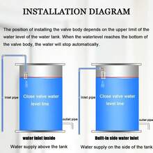 Válvula automática de flotador en acero inoxidable con entrada 1/2 y 3/4 incluye cinta de teflón resistente al óxido y altas temperaturas perfecta para mantener nivel de agua estable en tanque piscina y estanque - Plateado - Ver 6