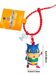 The Crayon Shin-chan Costume Keychain, Superman Design, Crafted with Durable PVC, Perfect for Organizing Keys and Adding a Playful Touch to Bags, Ideal for Fans of All Ages - 動感超人 - 查看 3