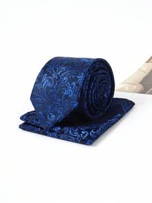 Set cravatta jacquard paisley vintage da 7 cm, combo formale da lavoro leggero
