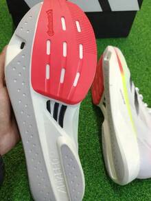 adidas Adizero Boston 12 舒適百搭低筒 訓練長跑跑步鞋 男女同款 白黑_JQ2552 - 白色/黑色/紅色/螢光綠 - 查看 4