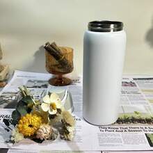 16OZ/24OZ/32OZ So Eggstra Limited Edition  Water Bottle,Sports Water Bottle, A Water Bottle Designed For Water Drinkers,Perfect For Outdoor Picnics, Summer, Outdoor, Camping, Gym, Dorm, Yoga, Driving, Office Commuting, Teachers, Graduation Gifts, Teacher Gifts, Mother's Day Gifts, Birthday Gift, Very Suitable For Water, Iced Tea Or Coffee, Ice Drinks & Hot Drinks - 32oz/白色 - 查看 2