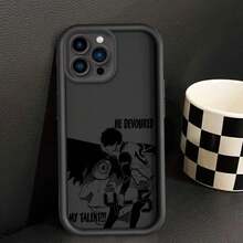 Custodia per telefono in TPU morbido, con design accattivante, blu scuro e carino, per Apple 16, 15, 14, 13, 12, 11, XR, XS, X, Pro Max, Plus