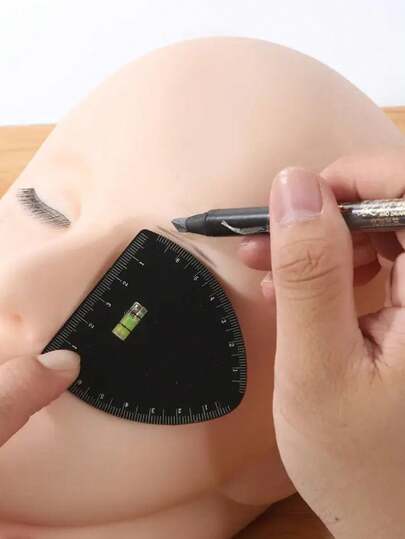 1 pieza Kit de plantilla de mapeo de cejas de precisión reutilizable, regla auxiliar de diseño de arco de cejas, calibrador de cejas, herramientas de belleza para principiantes y profesionales, maquillaje, decoración de habitación, tocador, viaje, accesorios de maquillaje, regalos, regalos para mujeres, regalos de Navidad, sorteos, viaje, cosas baratas, artículos esenciales de viaje