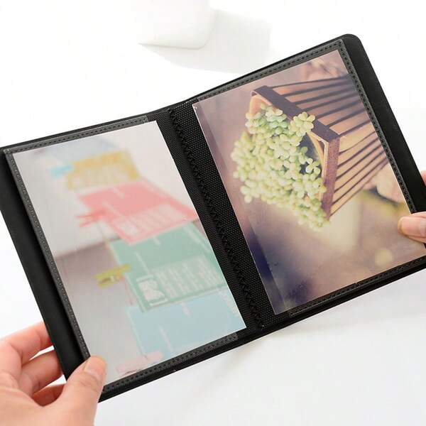 32 Pockets 6 Inch Photo Album Vintage Leather Photo Album Photo Picture Storage Album Name Card Holder Camera Accessories