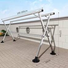 Tendederos de Ropa, Tendedero Retráctil Plegable con Estante,Tubos de Acero engrosados,Estante de Secado Portátil de Acero Inoxidable Exteriores e Interiores Perchero (A) - A - Ver 8