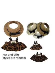 1-3pcDoll Clothes Accessory, Leopard Print Strap Jumpsuit, Key Chain Decor - Multicolor - View 9