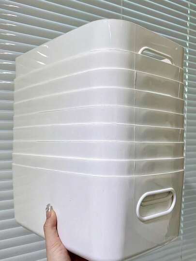 1/3/6 件橱柜整理器 - 耐用时尚的储物篮，适用于厨房、浴室和桌面整理，多用途塑料储物盒，用于化妆品、洗漱用品和日常必需品，便携式纯色整理器，用于化妆品和家居用品，节省空间的橱柜存储解决方案，适用于家庭、办公室和宿舍，非常适合季节性整理、圣诞节、新年和节日礼物赠送